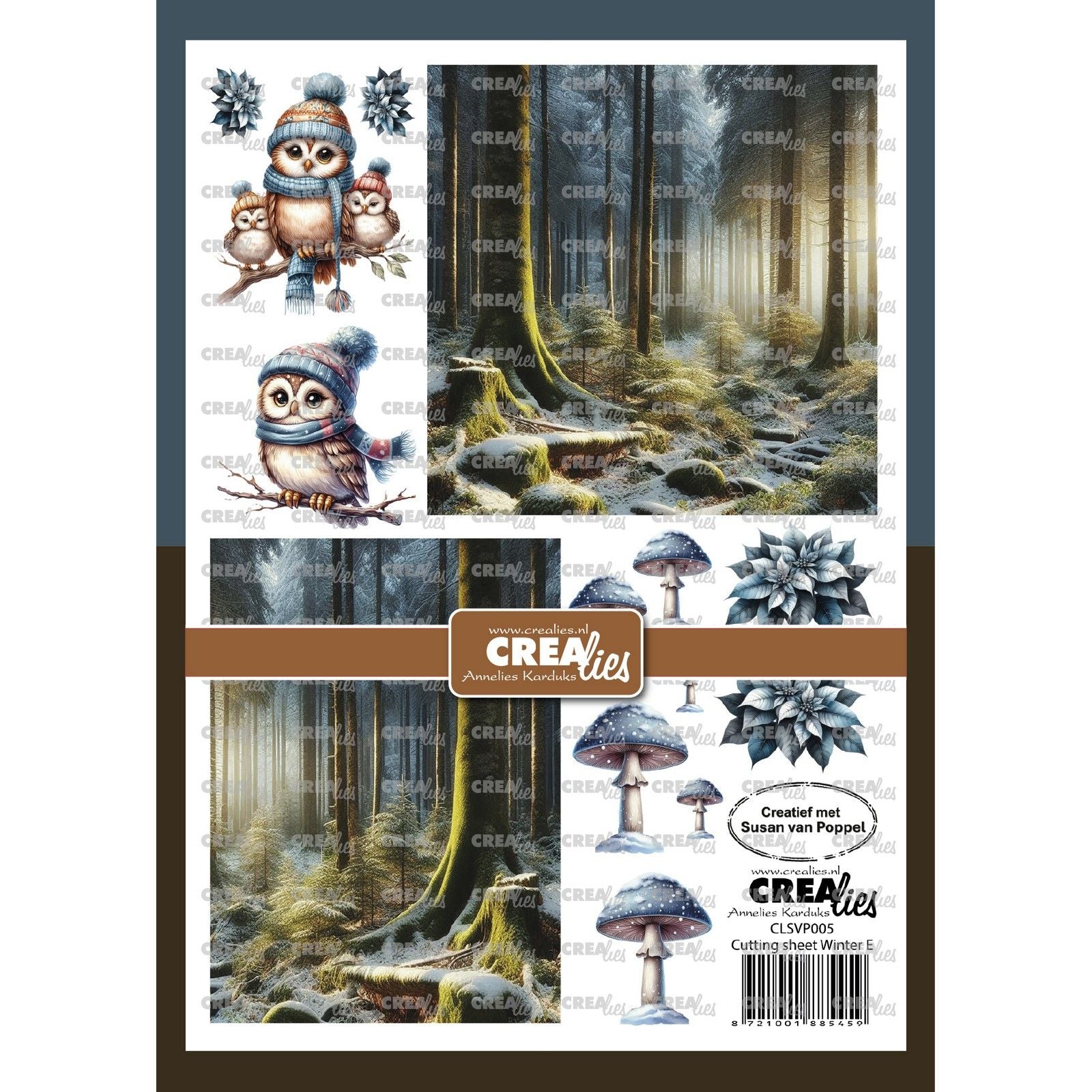 Crealies • Ausschneidebogen Winter e 8 Blatt