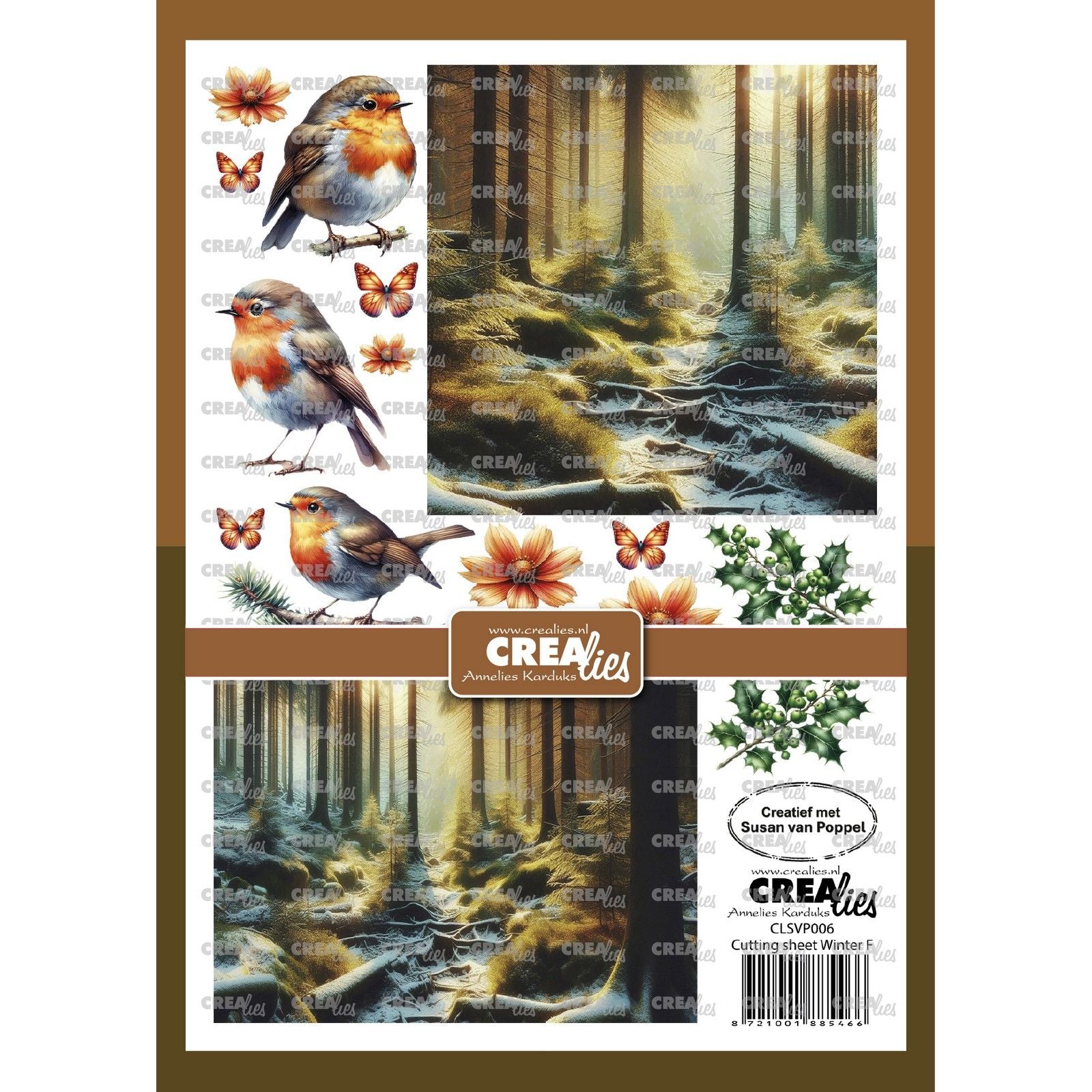 Crealies • Ausschneidebogen Winter f 8 Blatt