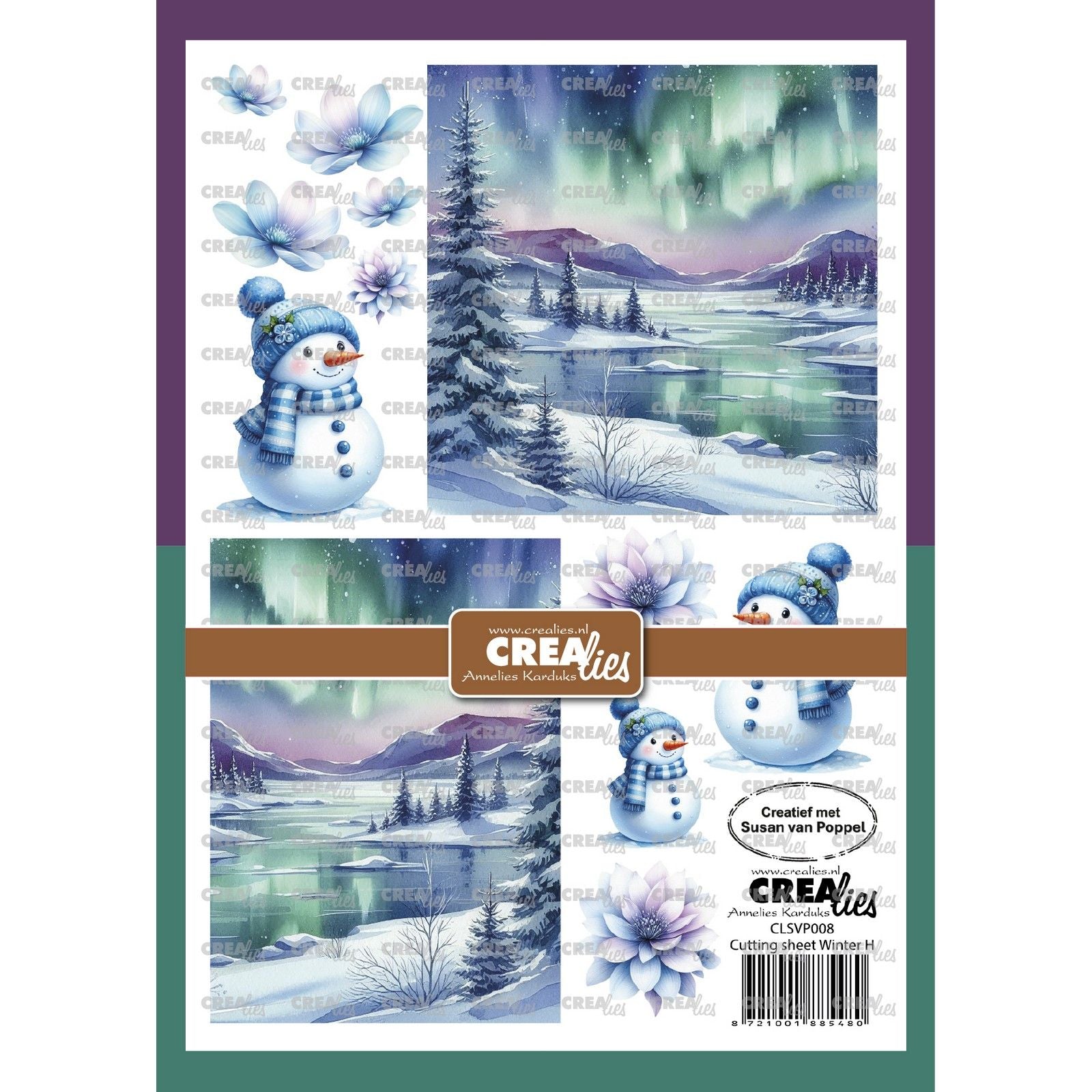 Crealies • Ausschneidebogen Winter H 8 Blatt