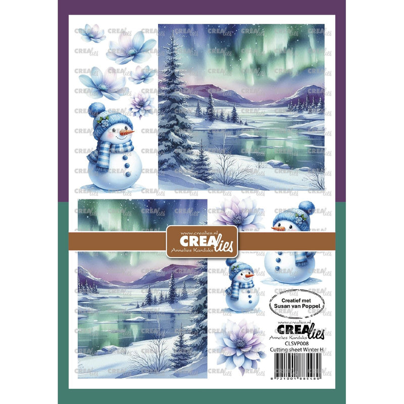 Crealies • Ausschneidebogen Winter H 8 Blatt