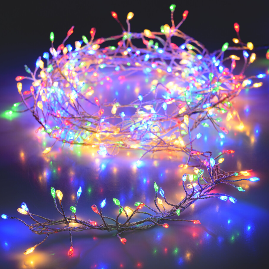 Cluster-Draht-LED mehrfarbig 720 LEDs 720 cm