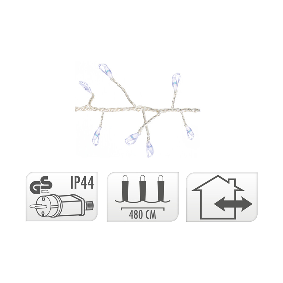 Clusterdraht weiß 480 LEDs 480cm