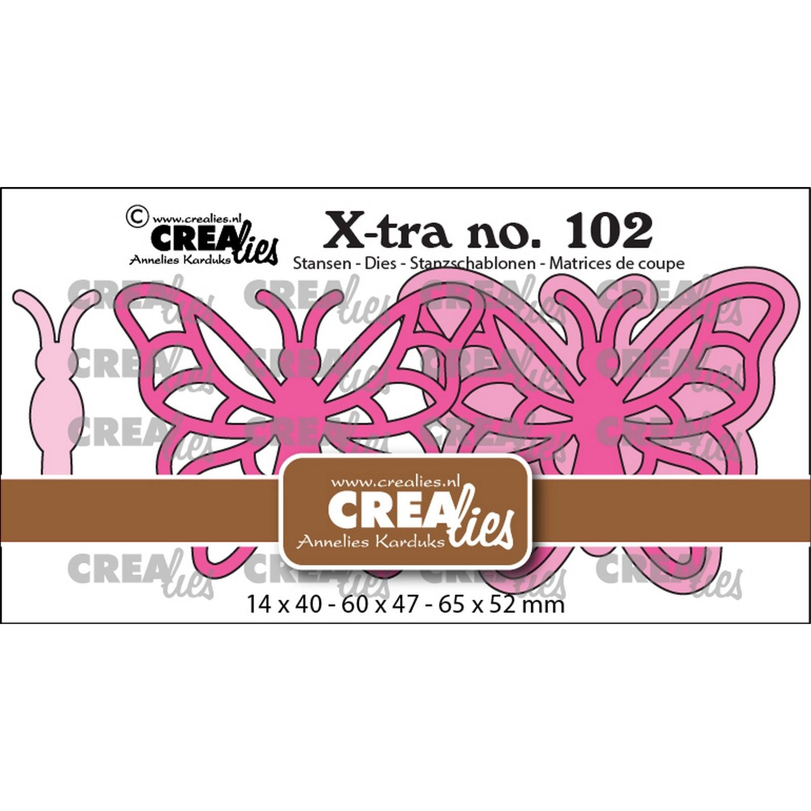 Crealies • Schmetterlings-Stanzform B, extra groß