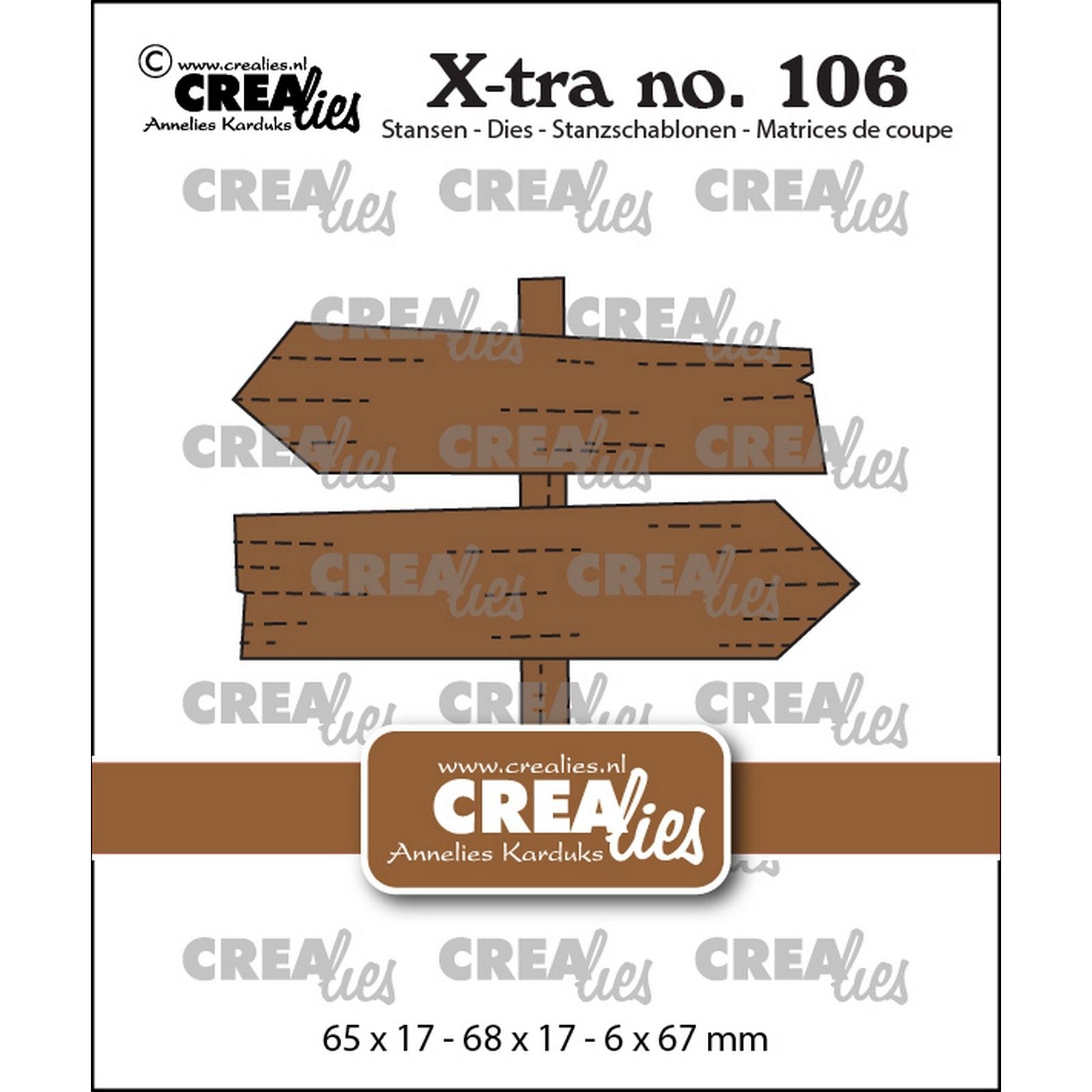 Crealies • x-tra Stanzformen Wegweiser