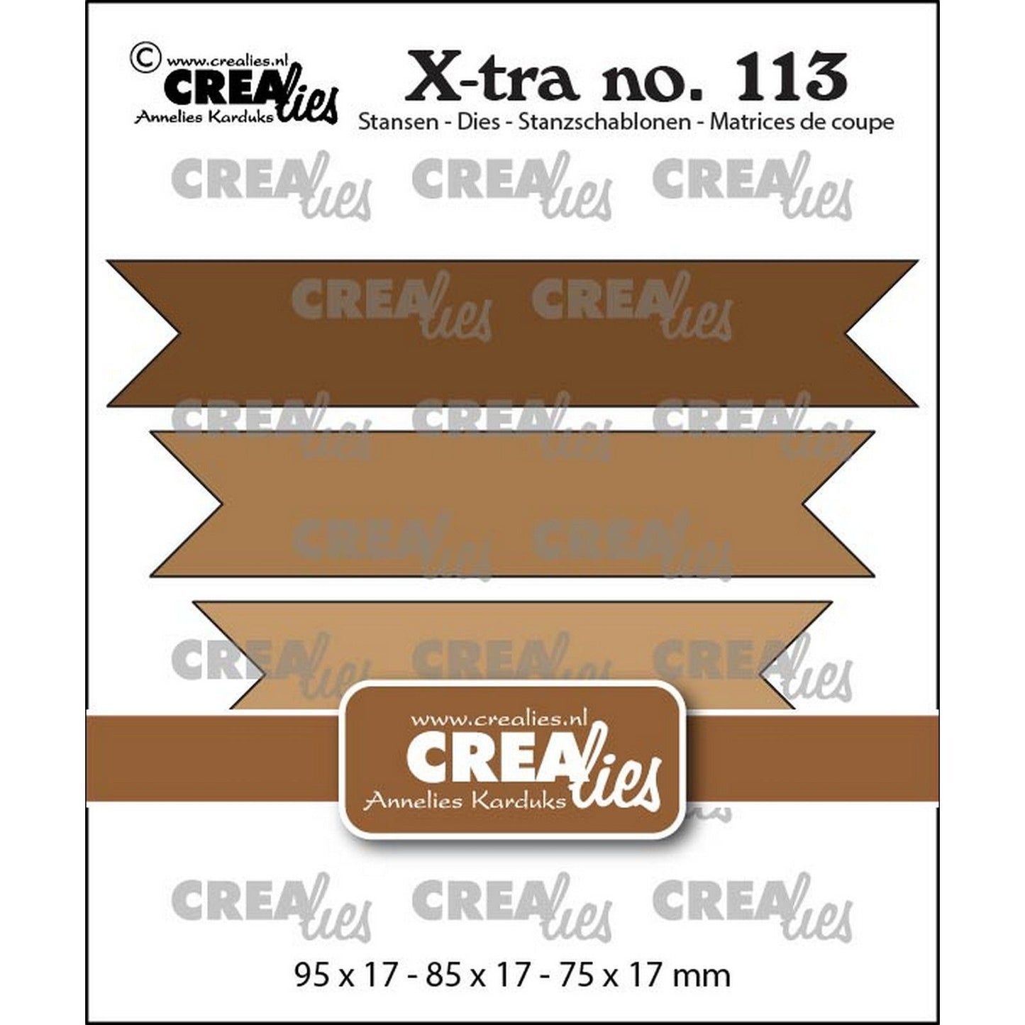 Crealies • Extra glatte Doppelbanner