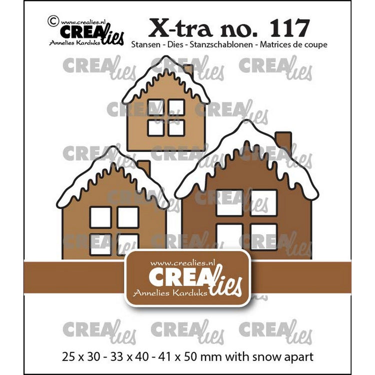 Crealies • Xtra-Haus C mit Schneedach in der Mitte, groß extra groß