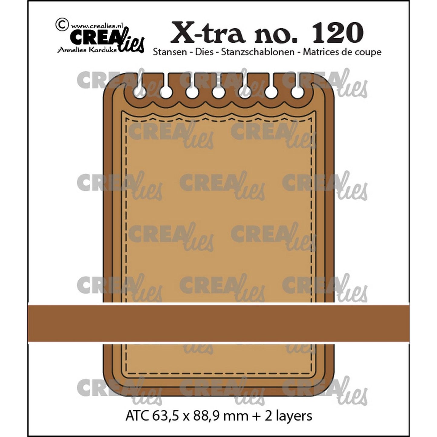 Crealies • Xtra gestanztes ATC-Notizbuch horizontal