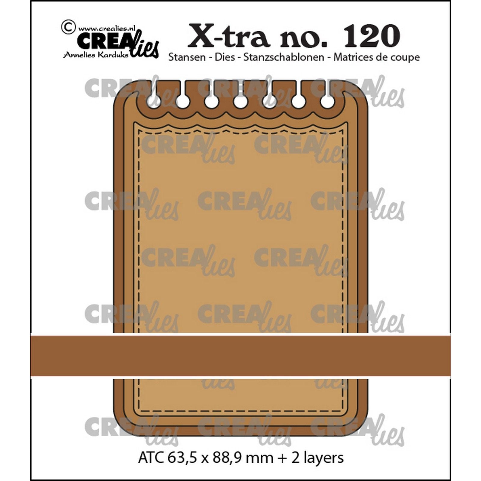 Crealies • Xtra gestanztes ATC-Notizbuch horizontal