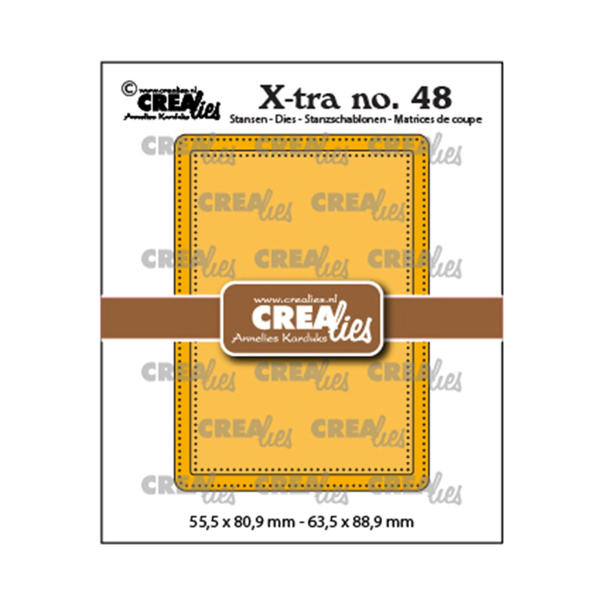 Crealies • xtra stirbt mit gepunkteter Linie