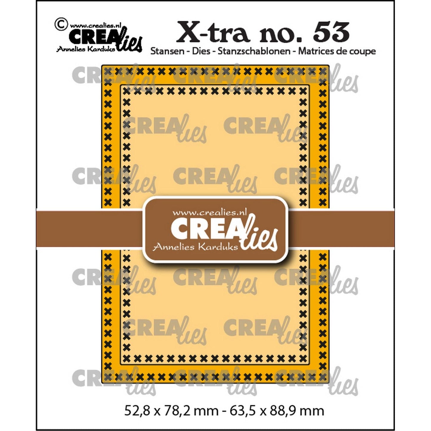 Crealies • Xtra-Schneideschablone, ATC-Kreuzstich