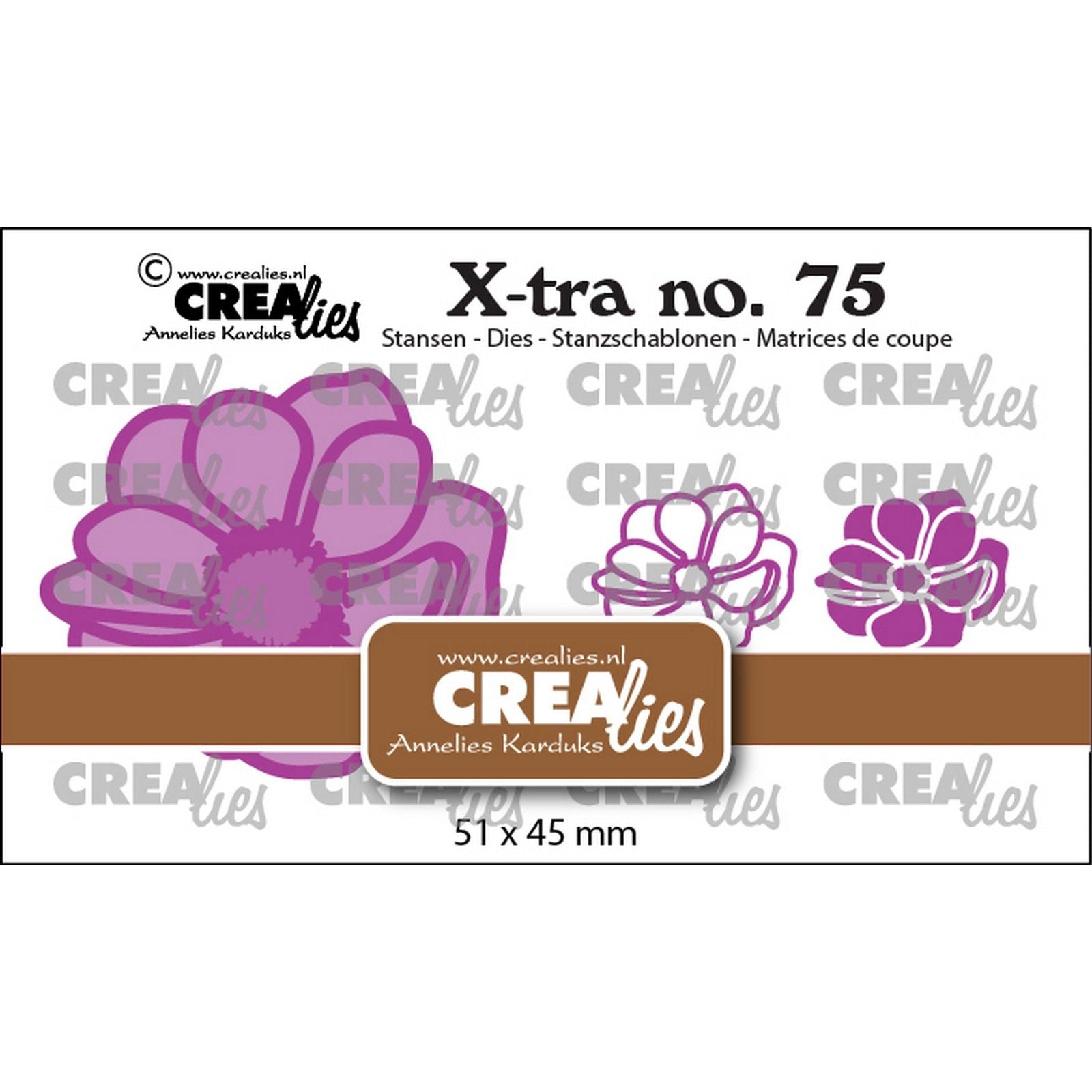 Crealies • Xtra Anemone klein