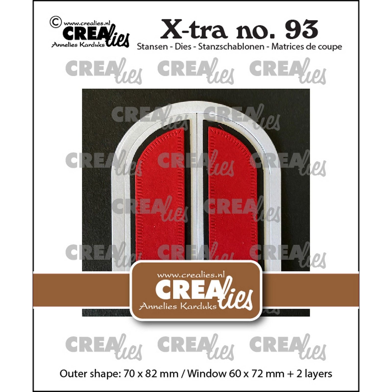 Crealies • Extra-Bogenfenster mit Fensterläden