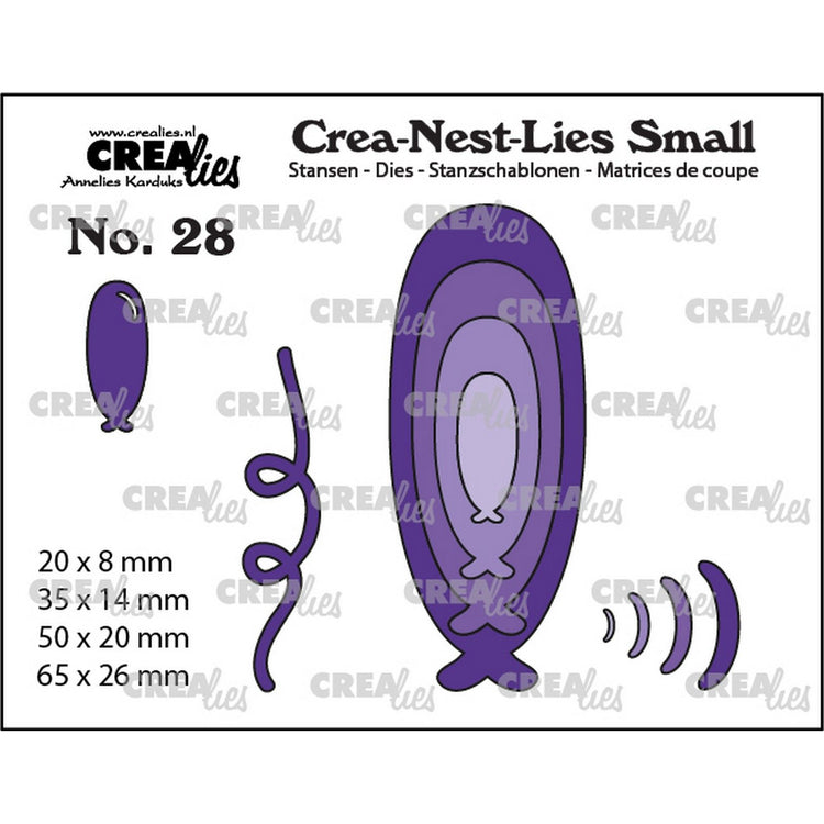 Crealies • crea-nest-lies kleine Luftballons 4x verlängert