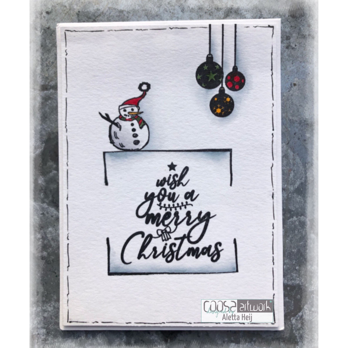 Coosa Crafts • Transparenter Stempel Nr. 17, Weihnachtswünsche