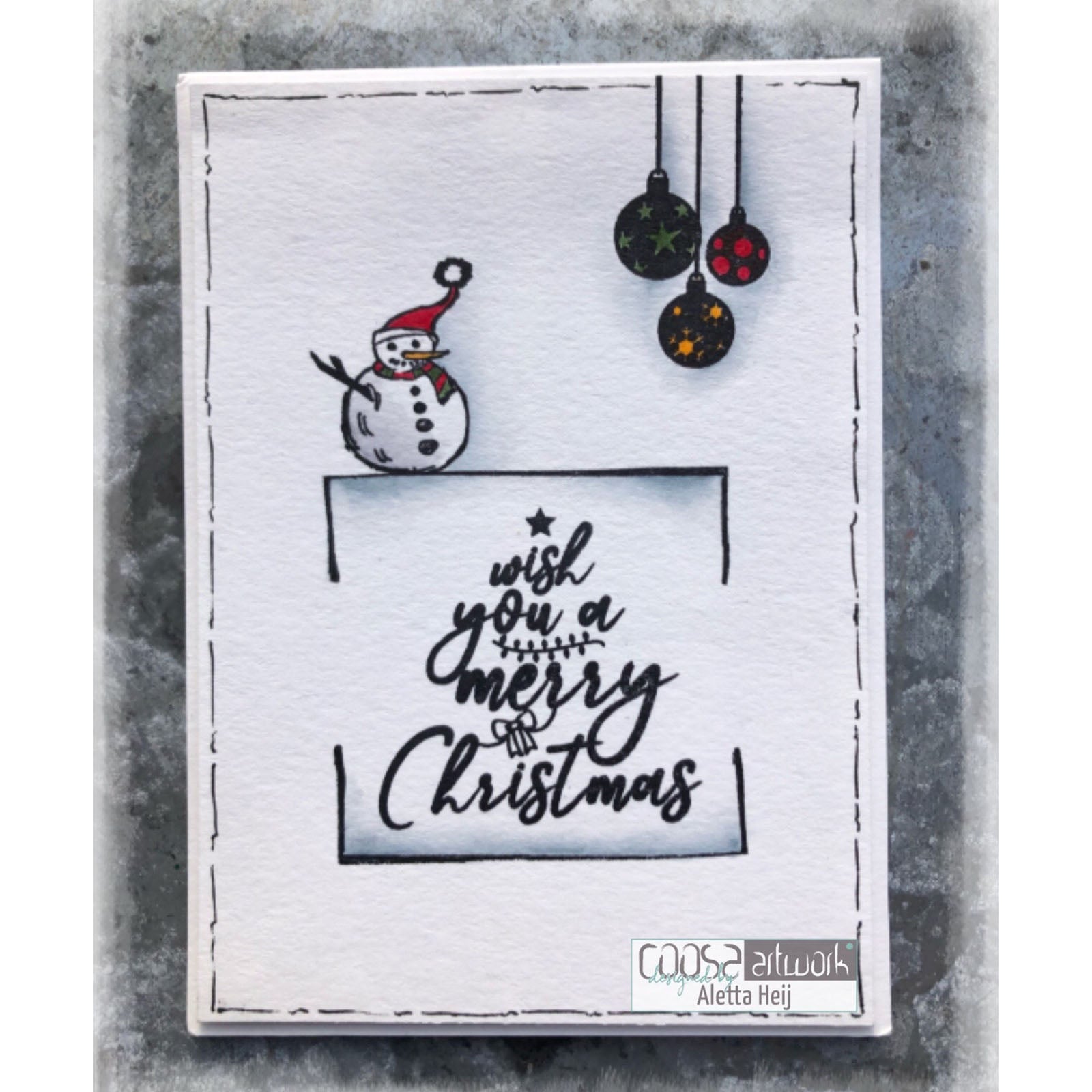 Coosa Crafts • Transparenter Stempel Nr. 17, Weihnachtswünsche