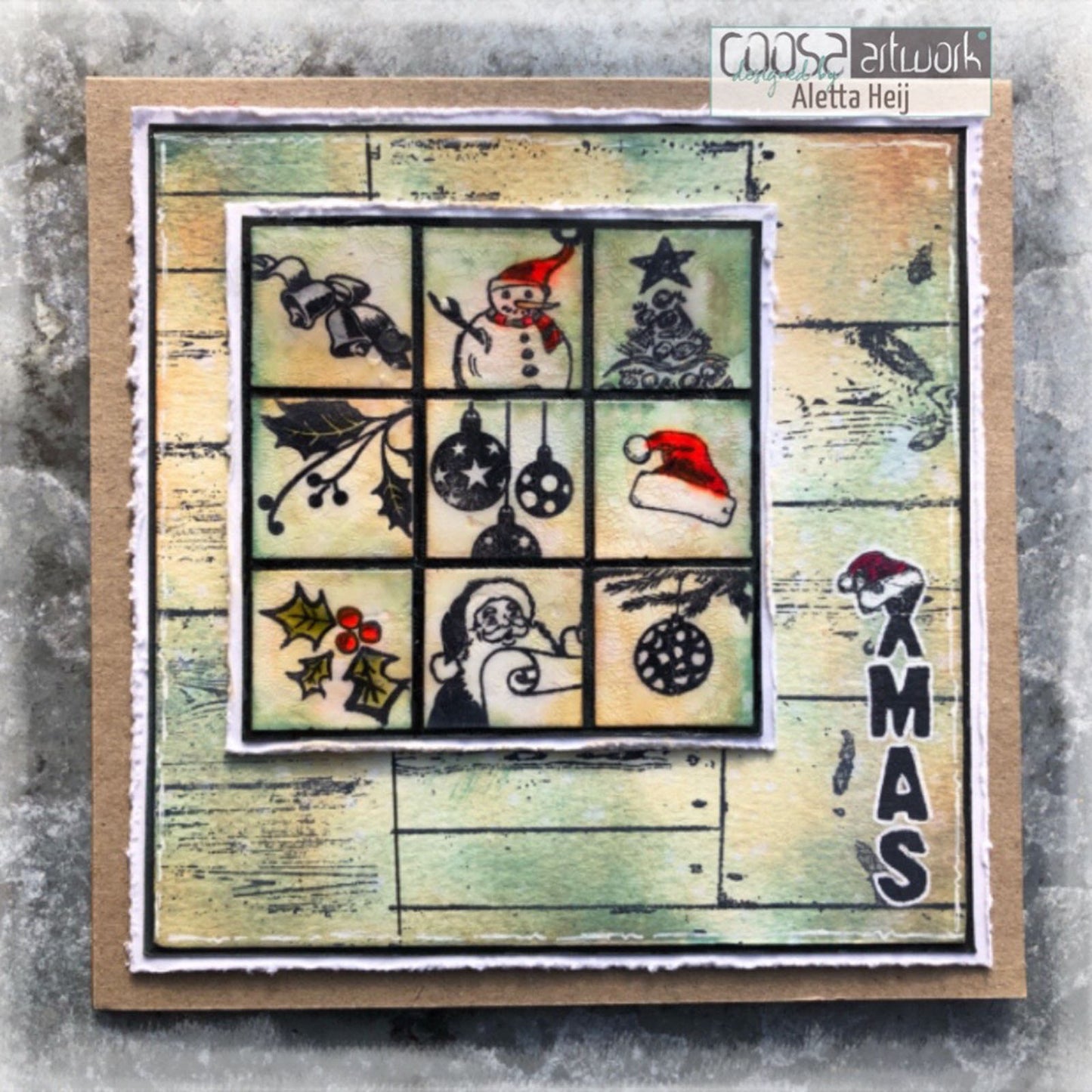 Coosa Crafts • Transparenter Stempel Nr. 17, Weihnachtsumschlag