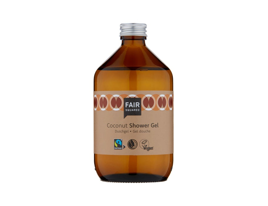 Faire quadratische Duschgel Kokosnuss Zero Abfall 500 ml.