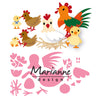 Marianne Design • Sammlerstücke, Stanz- und Prägeschablone, Elines Hühnerfamilie