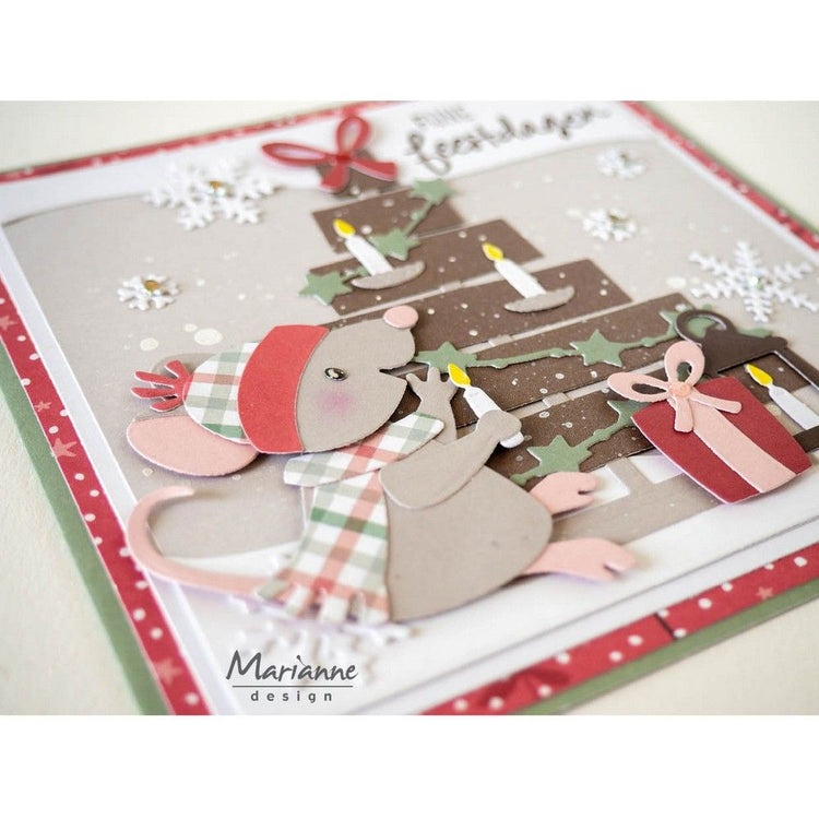 Marianne Design • Sammlerstücke, Prägeschablone, Elines Weihnachtsdekoration