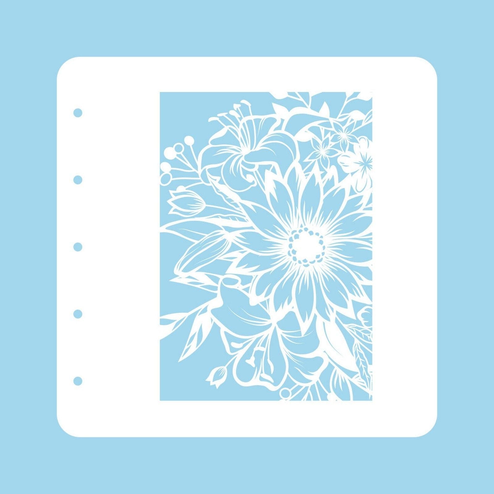 Nellies Wahl • Blumen A6-Schablone für magnetisches Farbset Blume-1