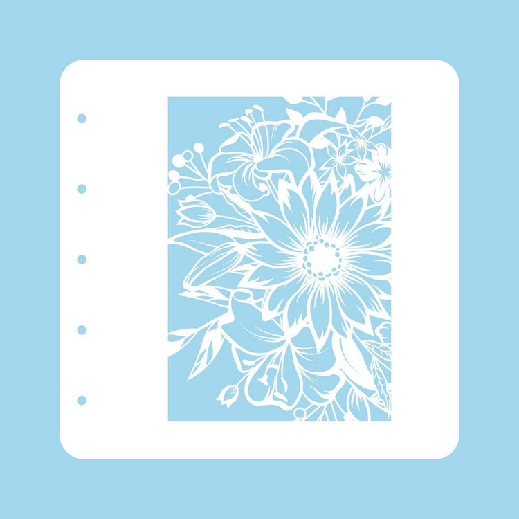 Nellies Wahl • Blumen A6-Schablone für magnetisches Farbset Blume-1