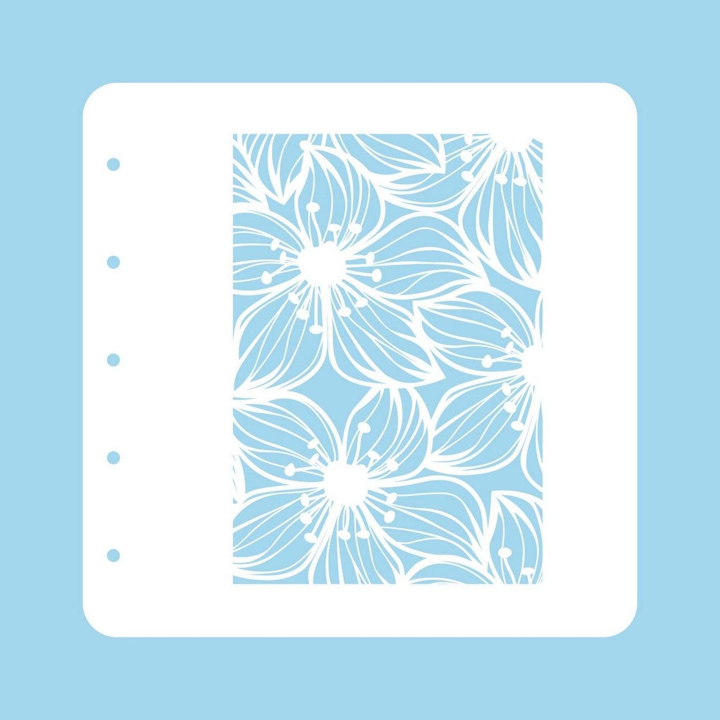 Nellies Wahl • Blumen A6-Schablone für magnetisches Farbset „Blume-2“.