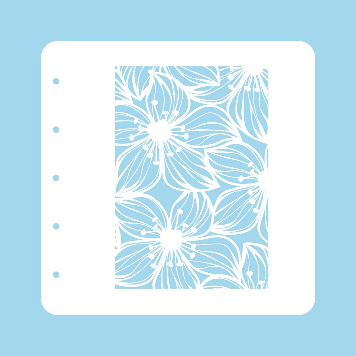 Nellies Wahl • Blumen A6-Schablone für magnetisches Farbset „Blume-2“.