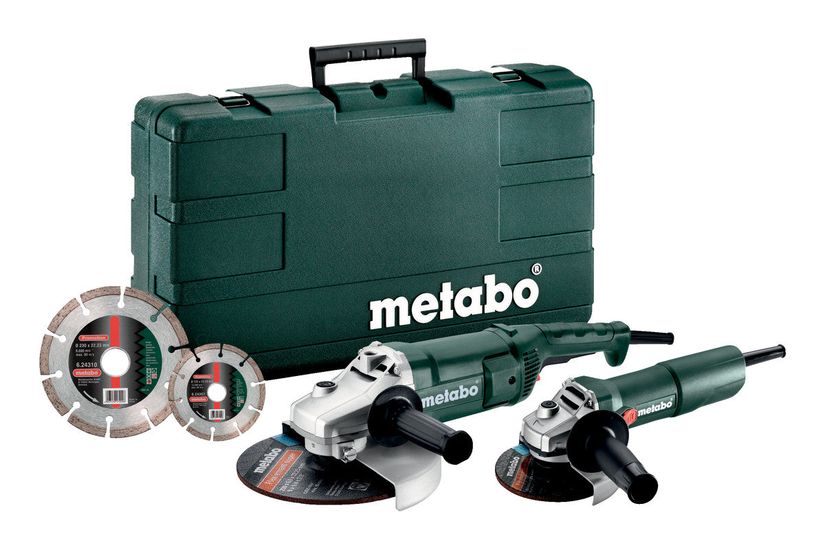 Metabo Combo-Set WE 2200-230 + W 750-125 (685172510) inklusive Koffer und 2 Schleifscheiben – 685172510