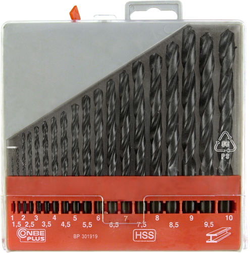 Con:p Set Metallbohrer 1–10 mm 19 Stück – bp301919