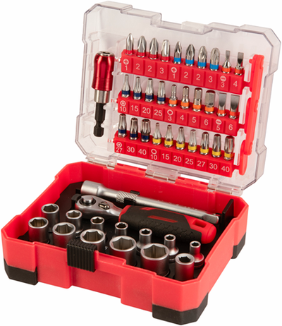 Verbindungsbits – Steckschlüsselsatz, 46-teilig, Box – coxb973946