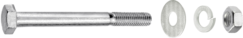 Verbindungsschraube 10x90 + Mutter+SR+GR-Beutel 10 Stück - B30018