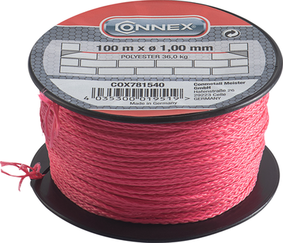 Connex Mauerwerksschnur Pes 1 mm Ro Spule 100 m – COX781540
