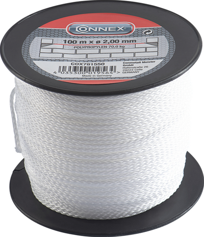 Connex Mauerwerksschnur PP 2,0 mm mit Spule 100 m – COX781550
