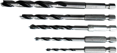 Connex-Set Holzbohrer 3–8 mm, 6 Karat, 5 Stück, Rot – Cox978305