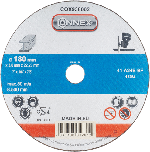 Connex-Schleifscheibe Metall 180 mm – cox938002