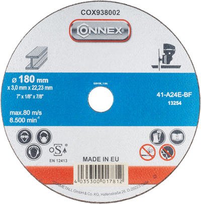 Connex-Schleifscheibe Metall 180 mm – cox938002