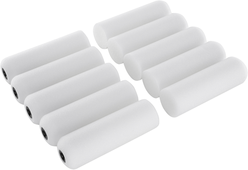 Copenhagen Pro Decklackwalze – Schaumstoff – superfein – Bügelseite rund – 11 cm – 10 Stück