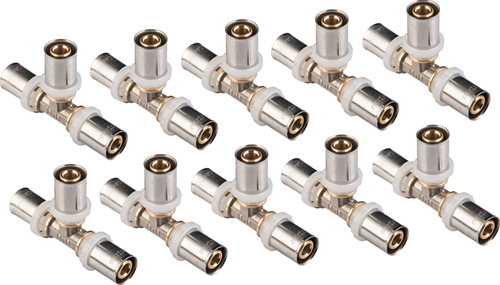 Cornat Presskupplungs-T-Stück 16 mm 10 s MS-A2 – vrptp500416n
