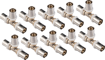 Cornat Presskupplungs-T-Stück 16 mm 10 s MS-A2 – vrptp500416n