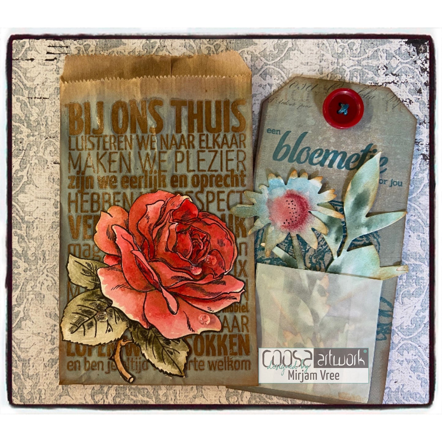Coosa Crafts • Clear Stamps #22 Postblumen 4