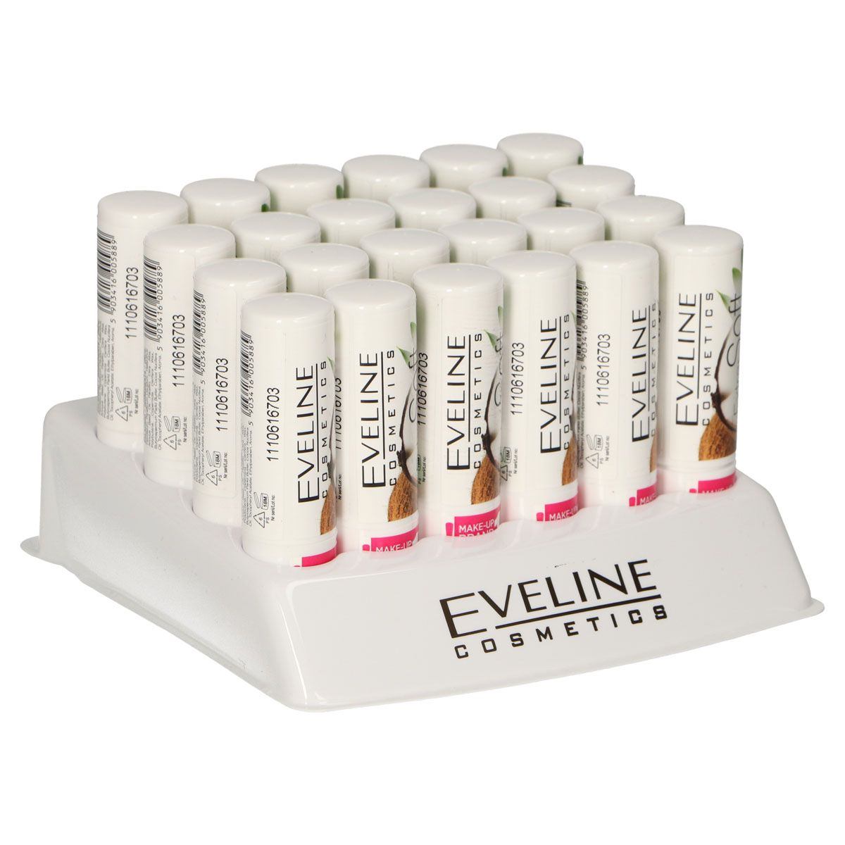 Eveline extra weicher Bio-Lippenbalsam Kokosnuss Display 24 Stück