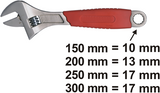 Connex Englischer Schlüssel 300 mm (12'') – cox550112 - afbeelding 2