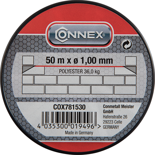 Connex Mauerwerksschnur Pes 1 mm Ro Spule 50 m – COX781530