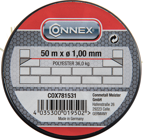 Connex Mauerwerksschnur Pes 1 mm Fl Spule 50 m – COX781531