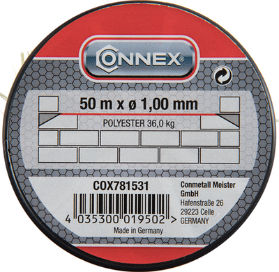 Connex Mauerwerksschnur Pes 1 mm Fl Spule 50 m – COX781531