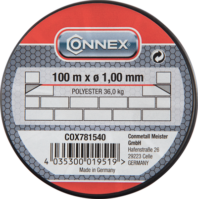 Connex Mauerwerksschnur Pes 1 mm Ro Spule 100 m – COX781540