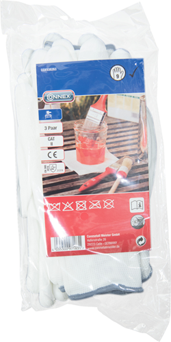 Connex Malerhandschuh weiß 3 Paar GR09 – COX938263