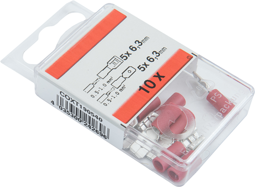 Connex-Kabelschuh-Sortiment 0,5–1 mm rot – Coxt190540