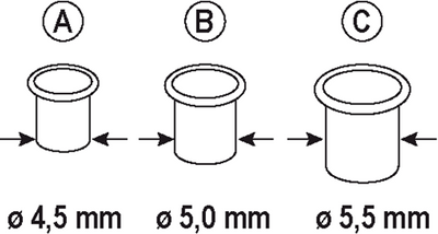 Connex-Ersatzaugen „A“, 4,5 mm Messing, 100 Stück – Coxt194182