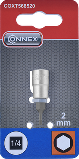 Connex 1 4 Steckschlüssel 6-seitig 2,0 mm – coxt568520 - afbeelding 2